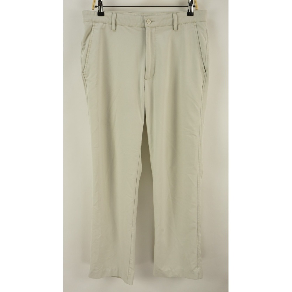 FootJoy Performance Golf Chino Pants Men's 34 x 32 Ivory Off-White Stretch Woven